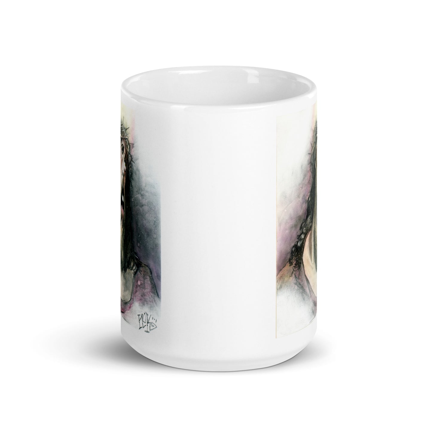 Xtortion - White glossy mug by RICK BALDWIN