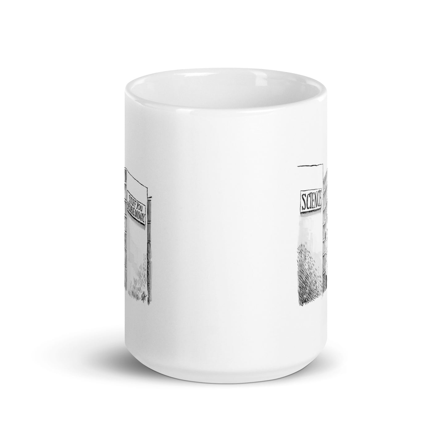 Science - White Glossy Mug by RICK BALDWIN