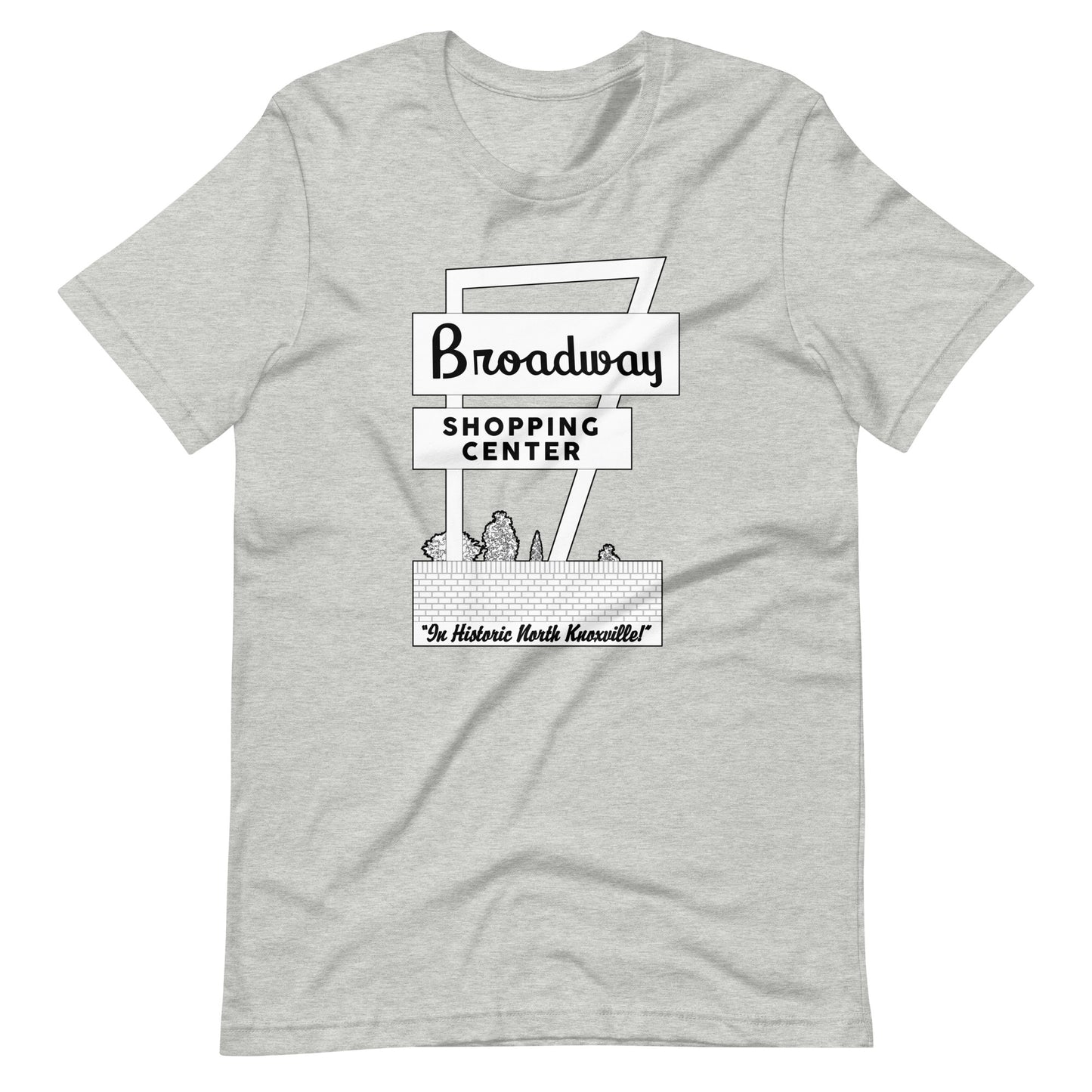 Vintage Broadway Shopping Center Sign Unisex T-shirt by RICK BALDWIN