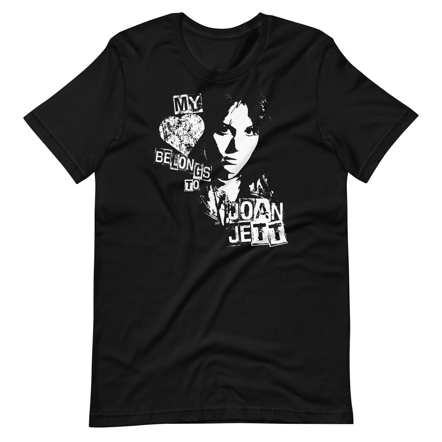 Joan Jett White Unisex T-shirt by RICK BALDWIN